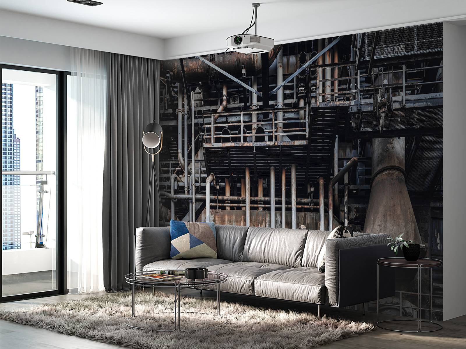 Gammal industriell fabrik