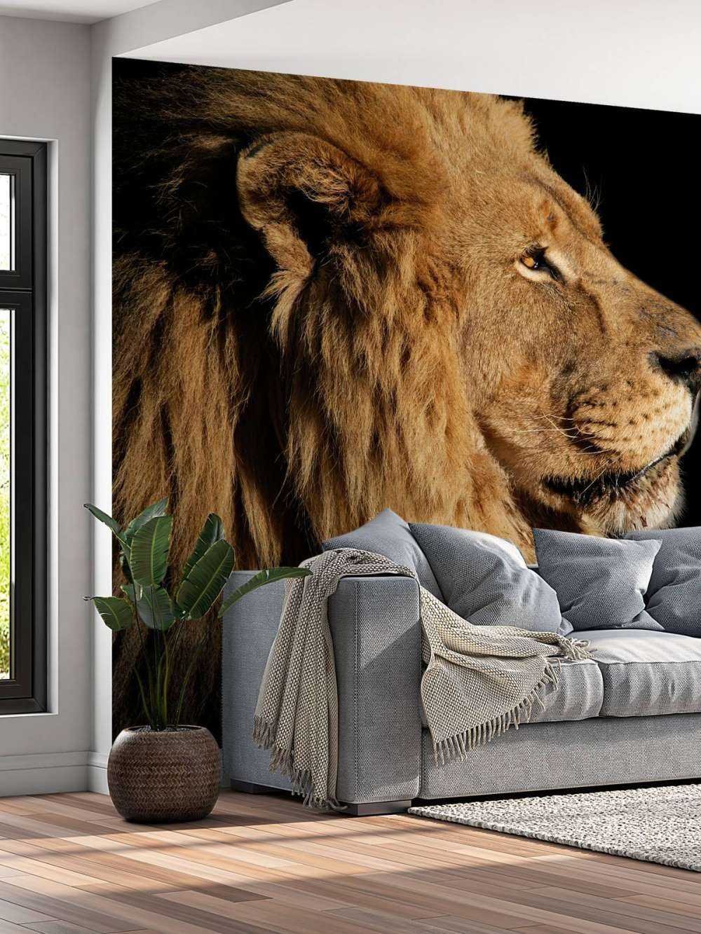 Sidopravil av ett lejon