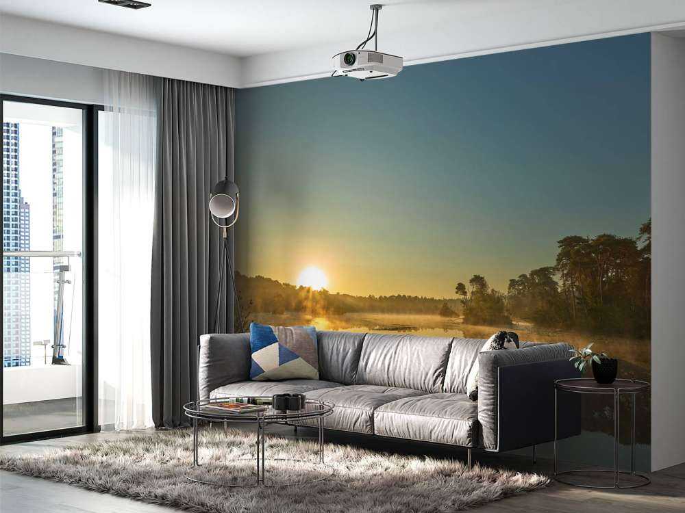 Solopgang ved skovsøen