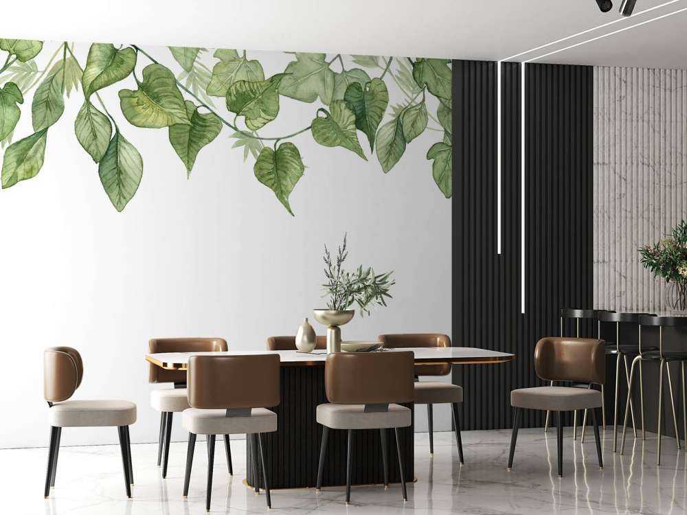 Hængende akvarelblade