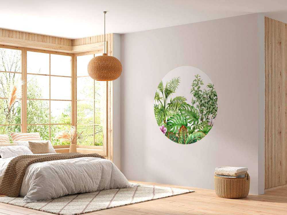 Tropiske planter af akvarel