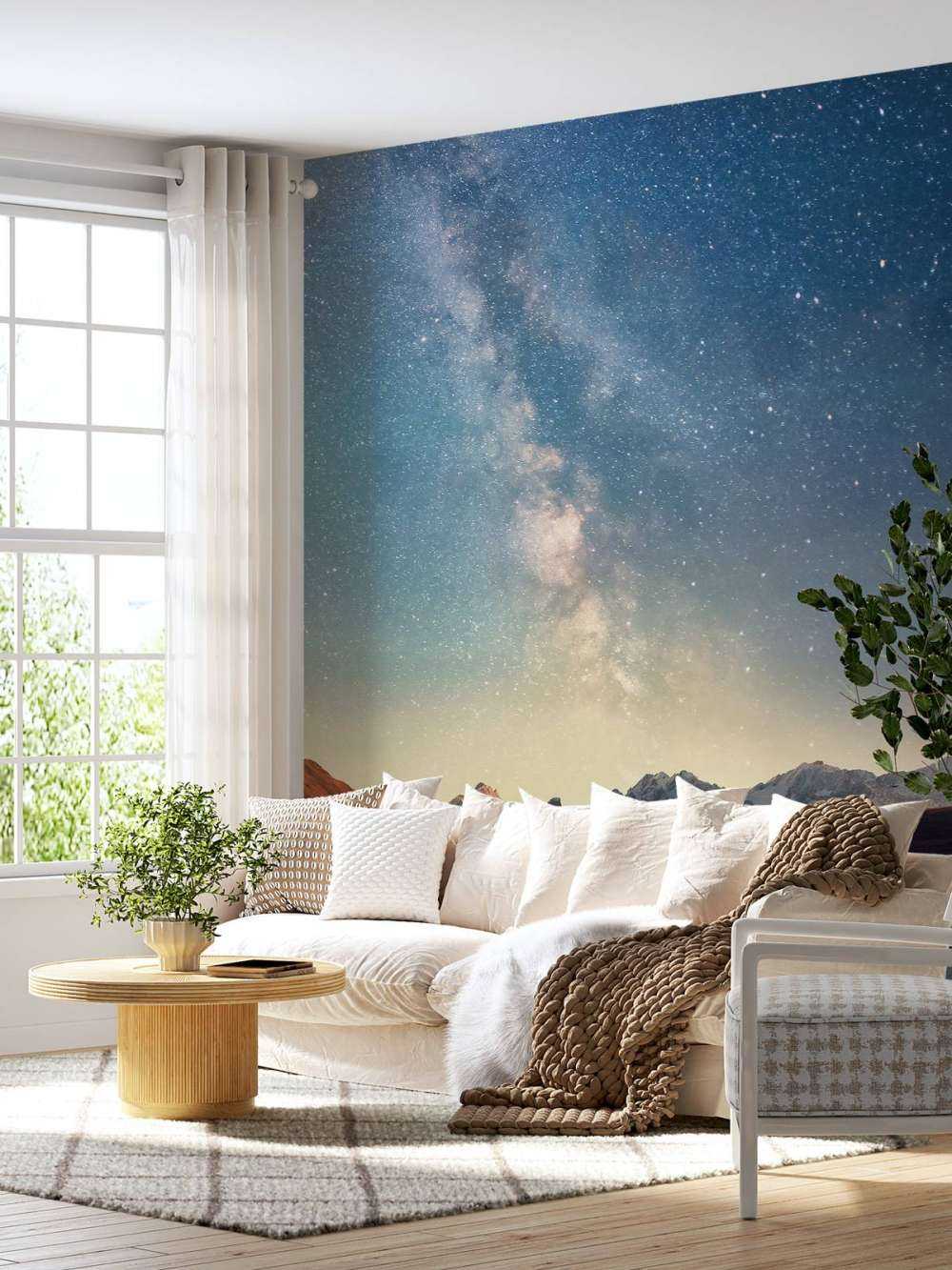 Stjerneklar himmel over bjergene