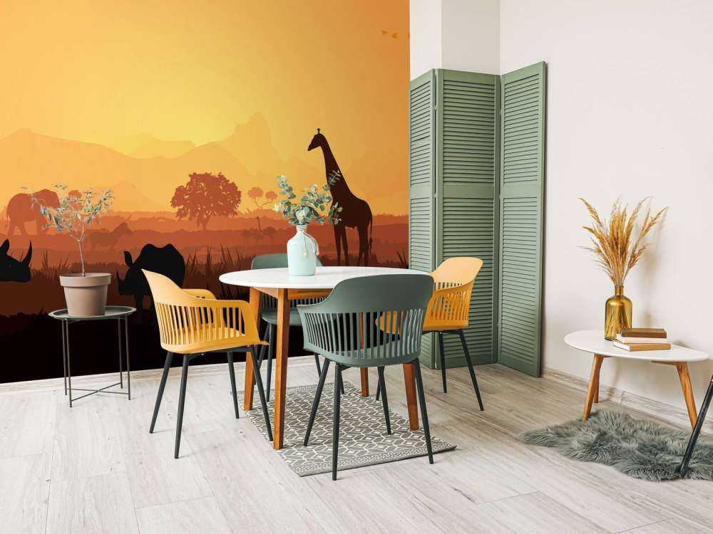 Vilde dyr på savanne