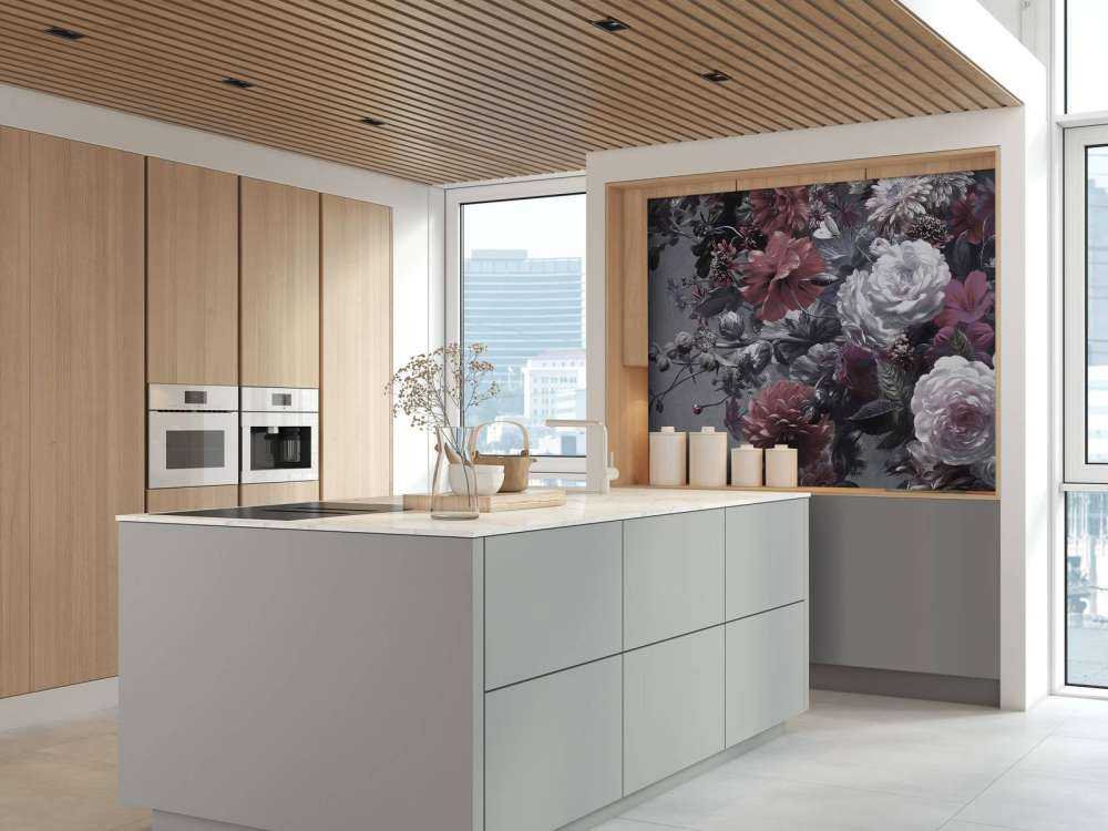 Stor buket med røde valmuer