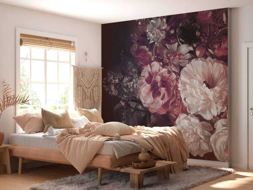 Bouquet med lilla rød