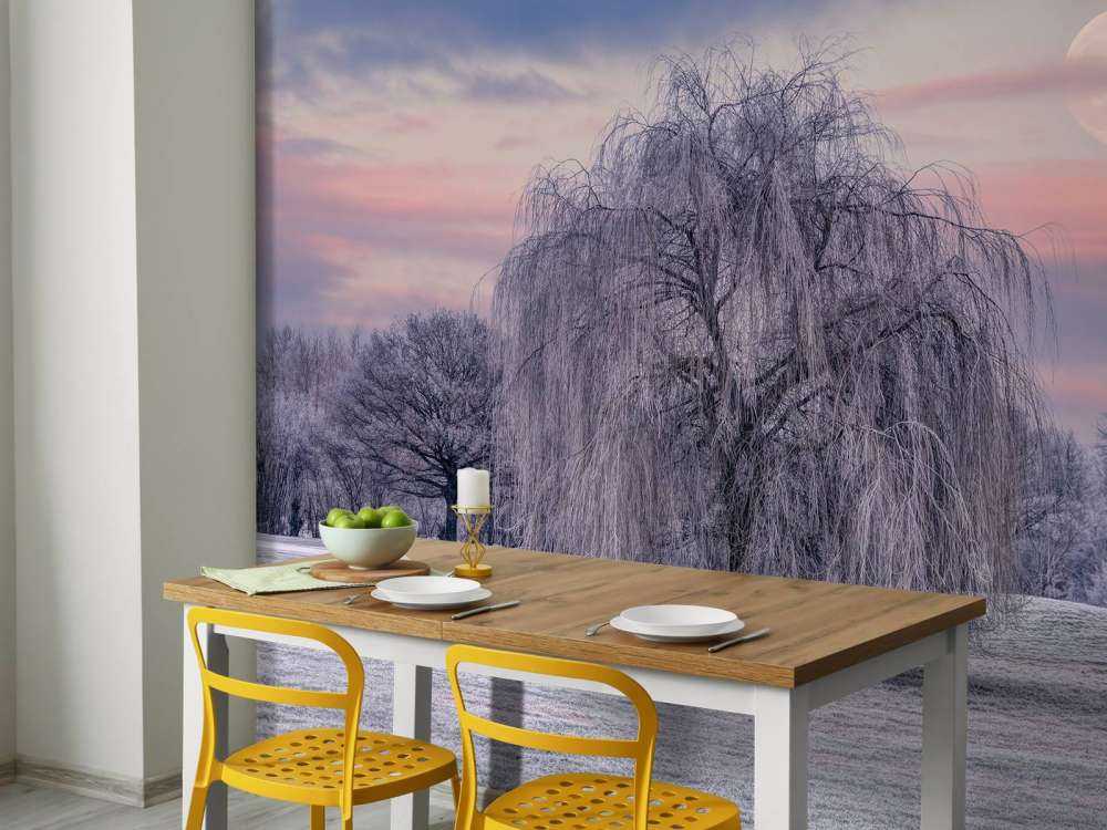 Træ dækket af frost