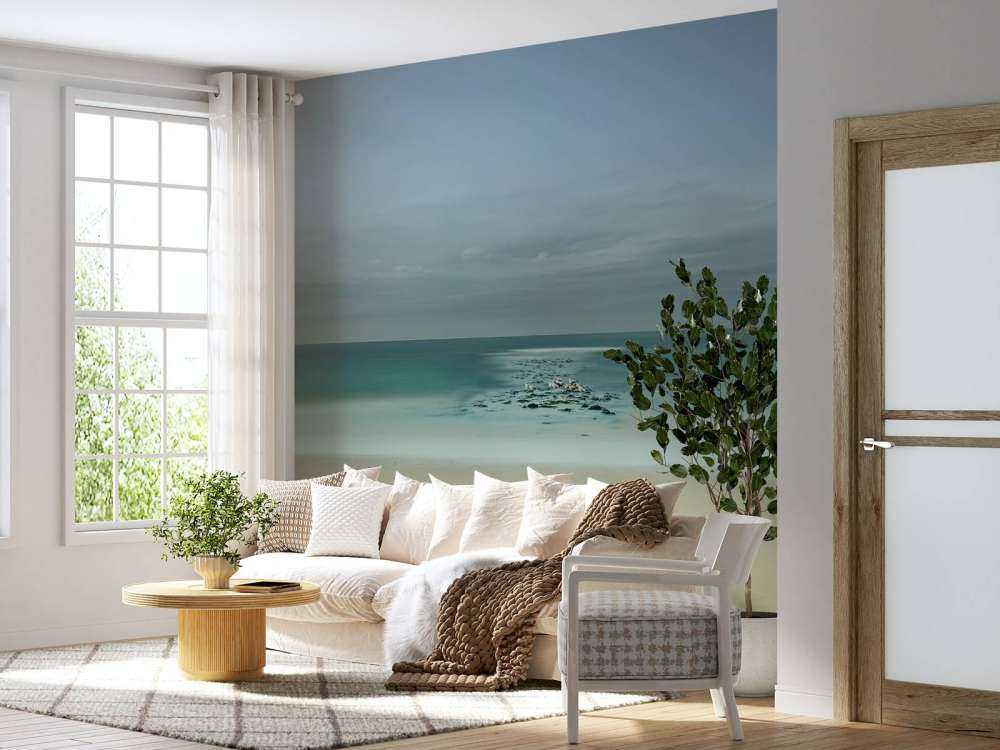 Roligt hav med måger