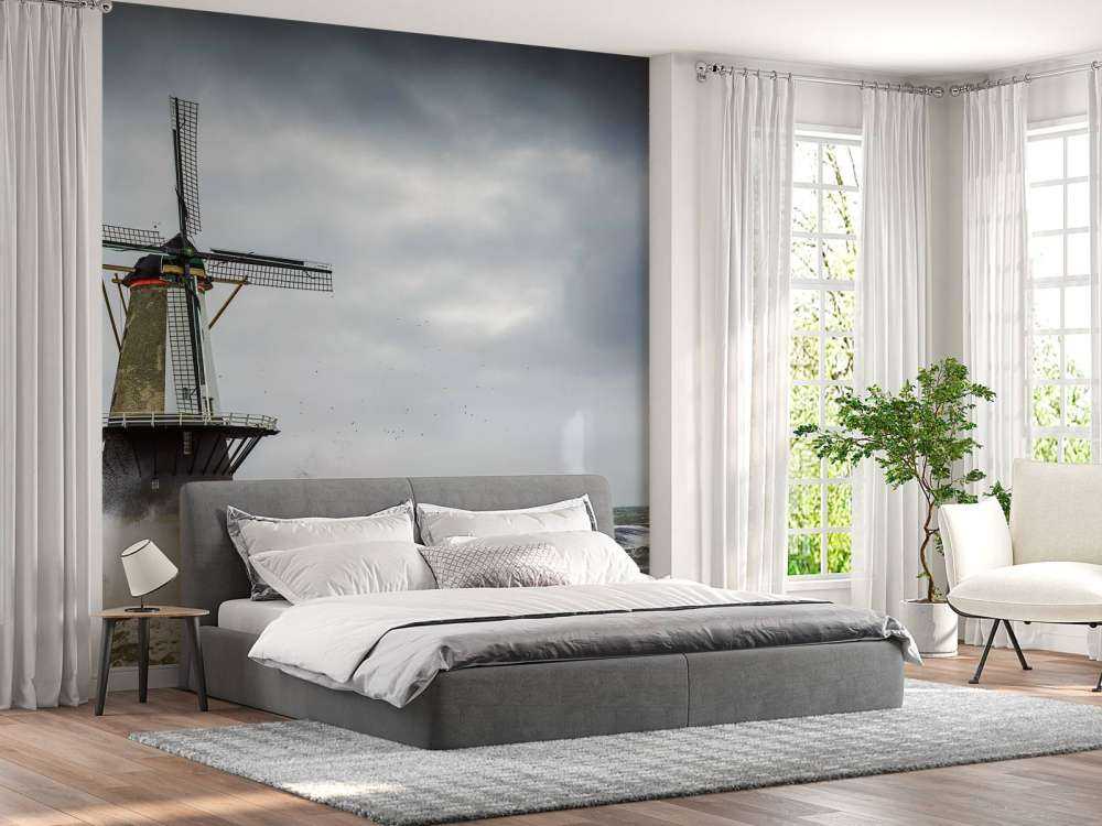 Mølle med stormbølger