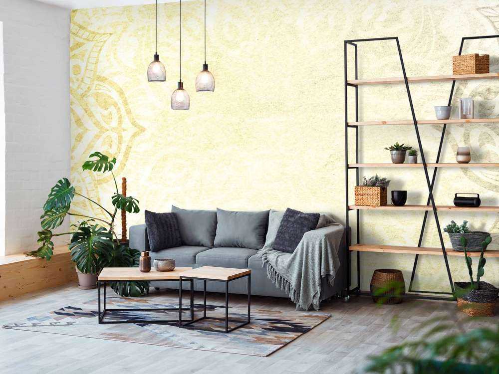 Gule og grå mandalas