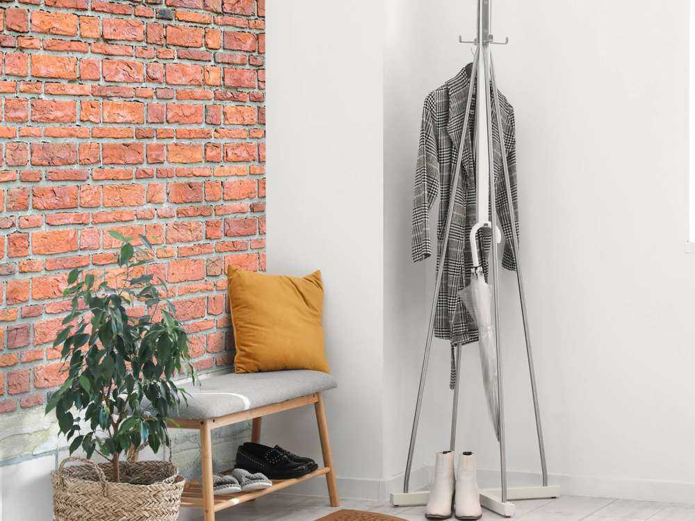 Mursten med gammel beton