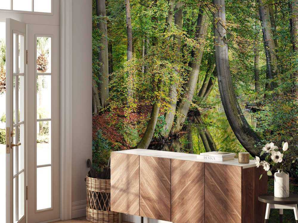 Refleksion af bøjede træer