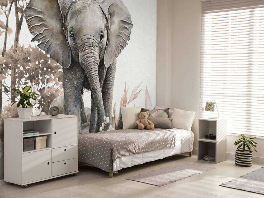 Elefant i junglen taupe