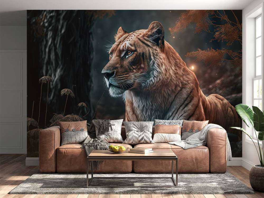 Illustration af en løve