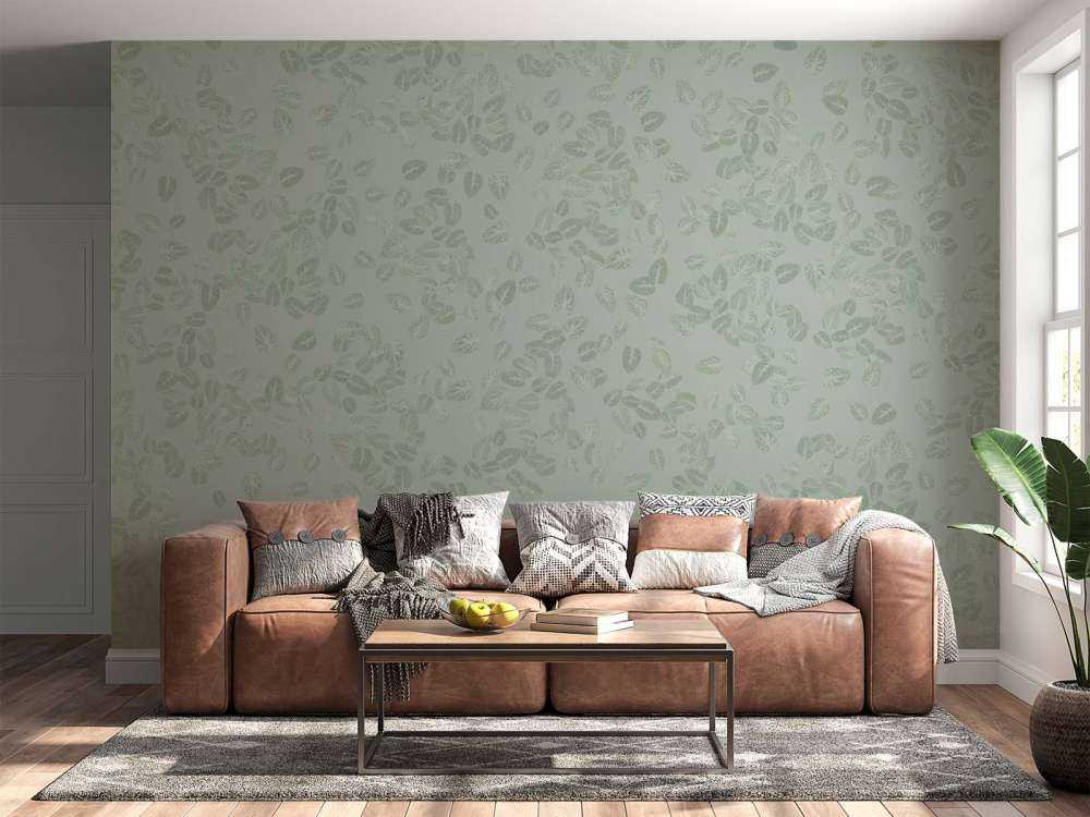 Små blade på grågrøn