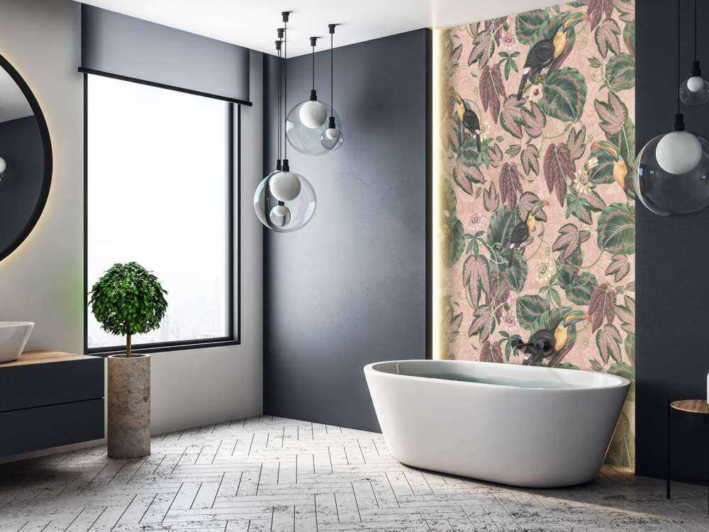 Tropiske junglefugle & tukaner - pink