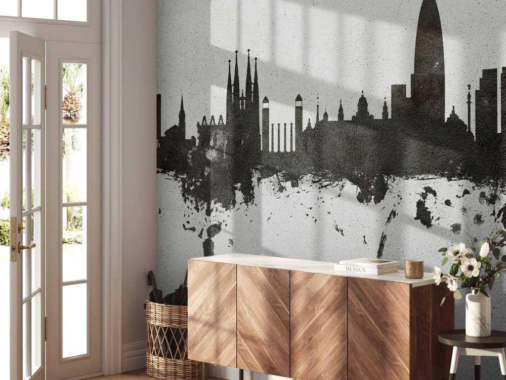 Akvarel skyline, Barcelona