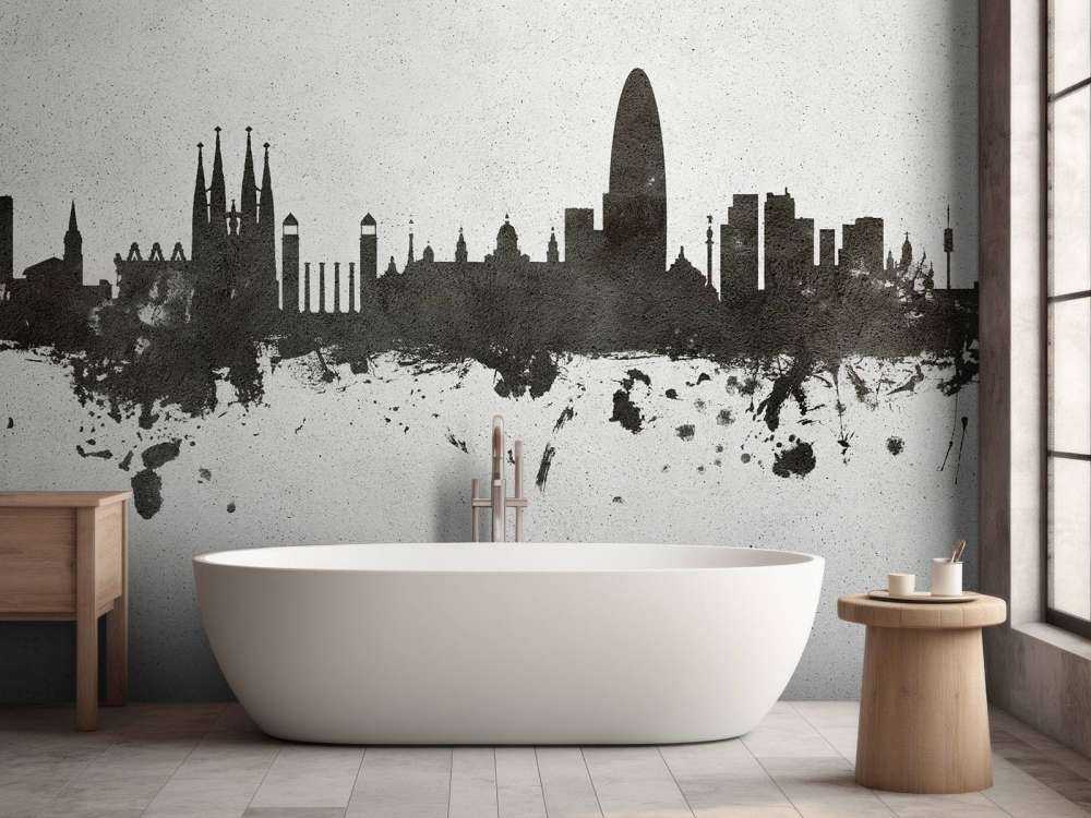 Akvarel skyline, Barcelona