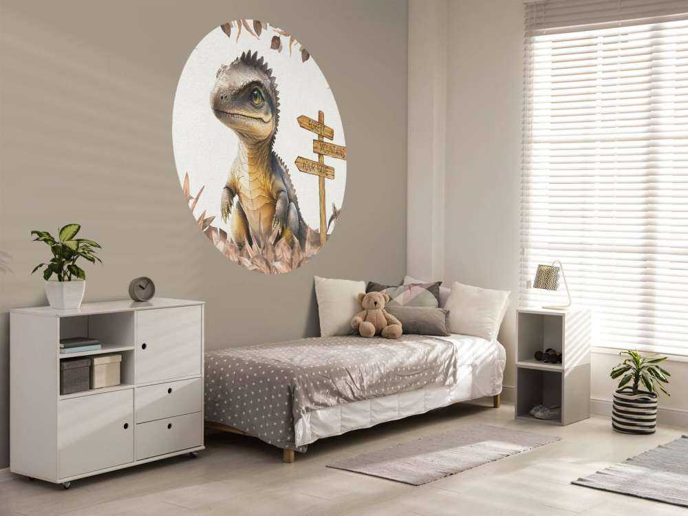 Baby spinosaurus i den taupefarvede junglen