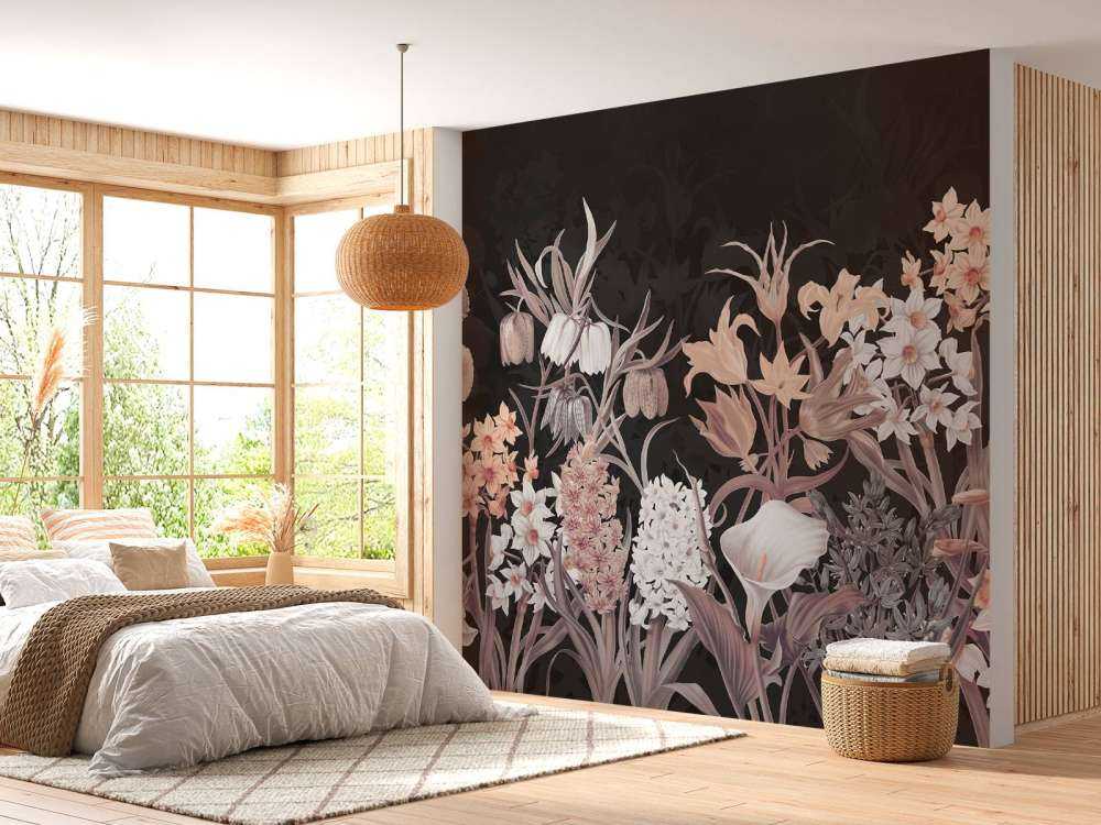 Forår Blomster - Vintage Sepia