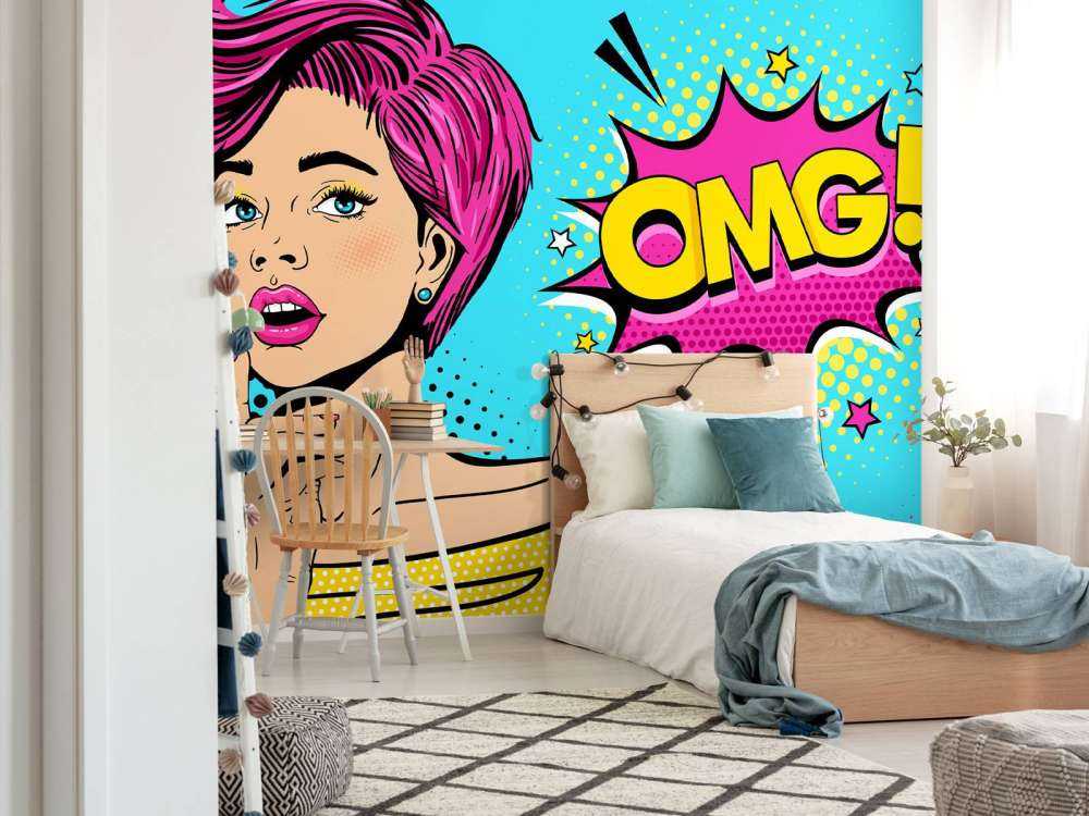 Kvinne i pop-art stil