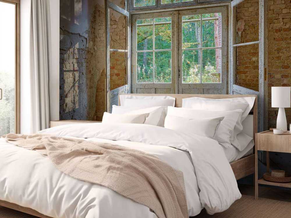 Forlatt hus ved skogen