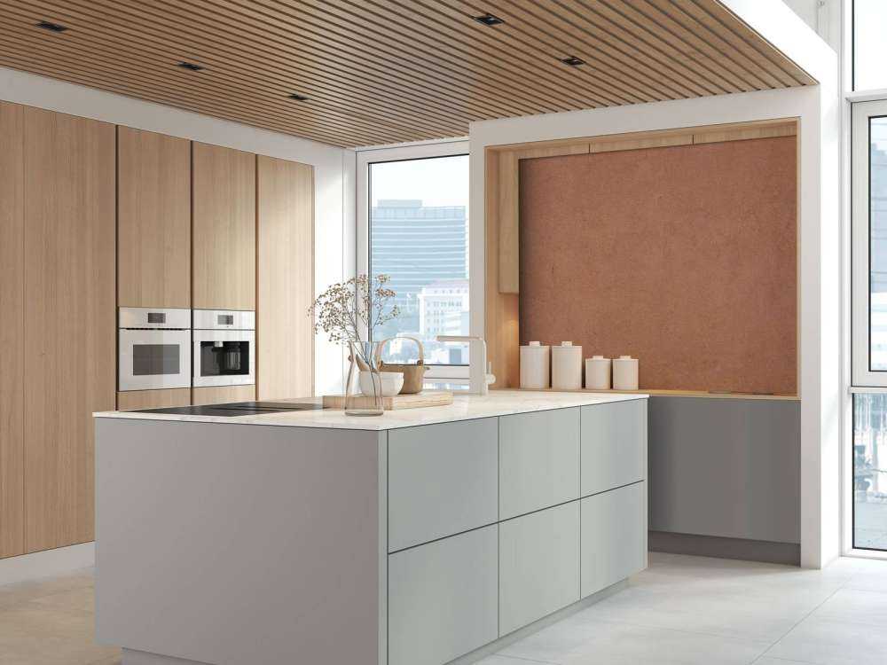 Betongstruktur i terrakottafarger