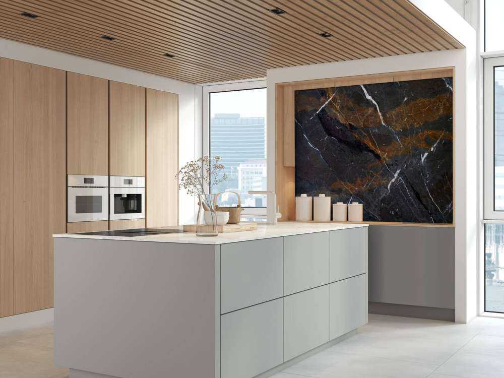 Marmor med varme farger