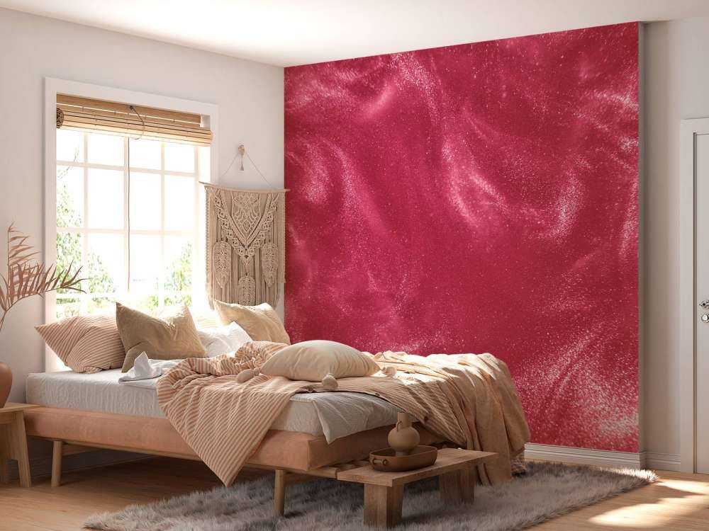 Rosa glitterpartikler