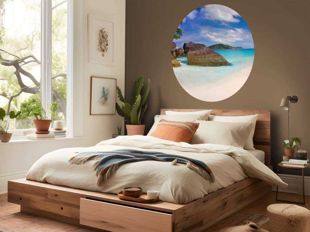 panoramaautsikt over en tropisk strand