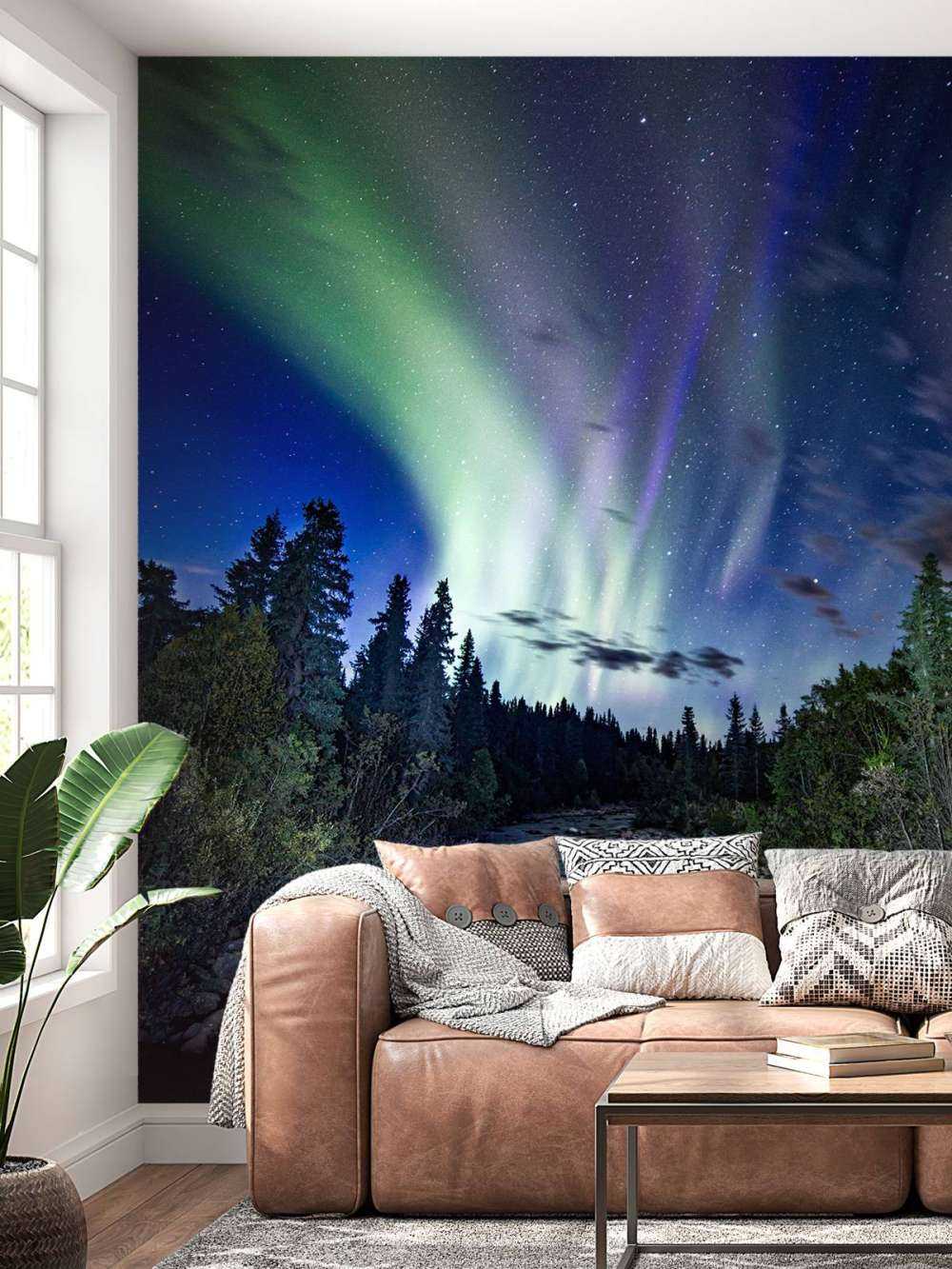 Brooklet under nordlyset