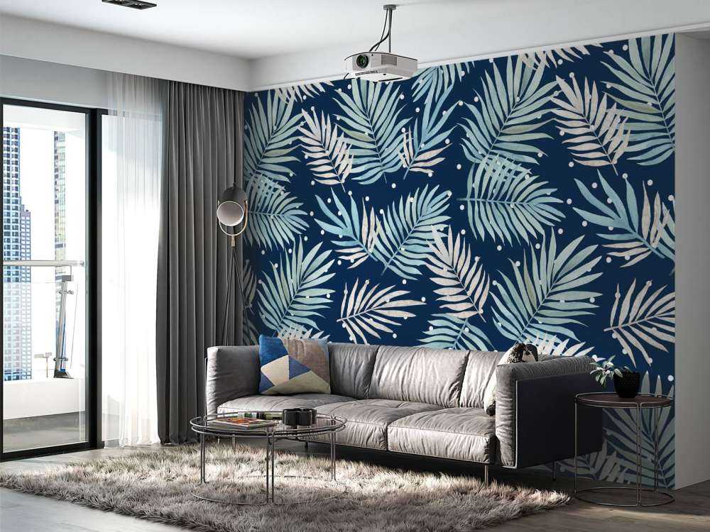 Mønster med tropiske blader