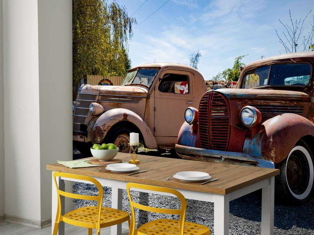 Rustne gamle lastebiler