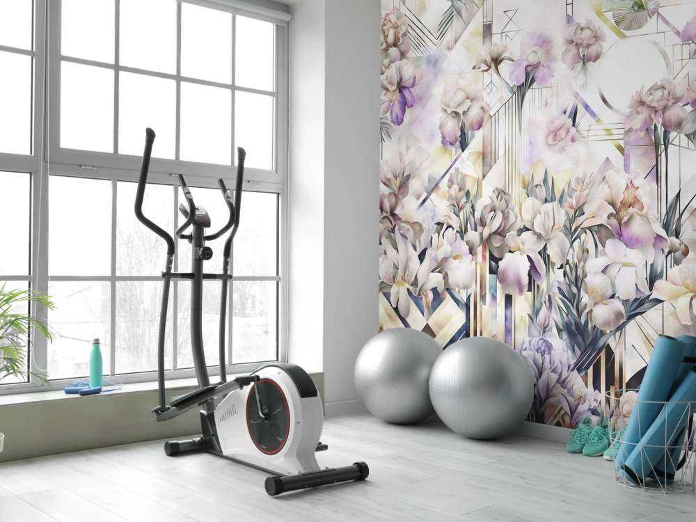 Kjempestore akvarelliris i fiolett