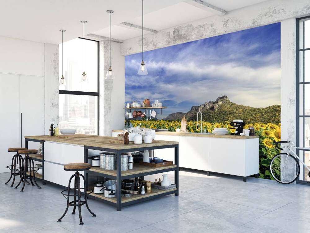 Gult blomstrende felt