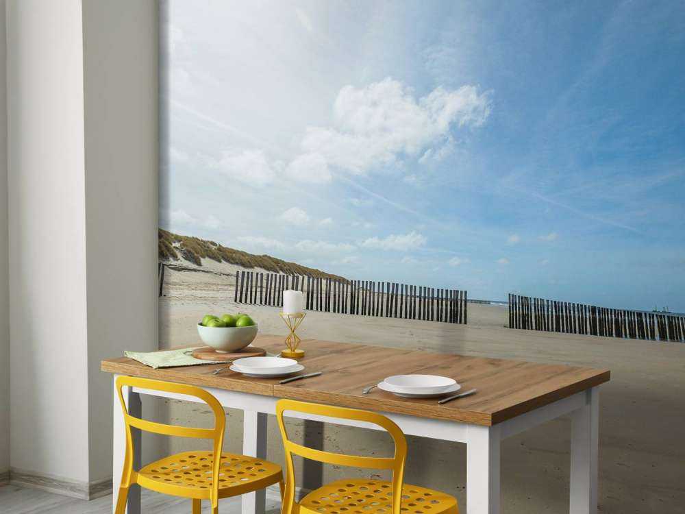 Bølgebrytere på stranden