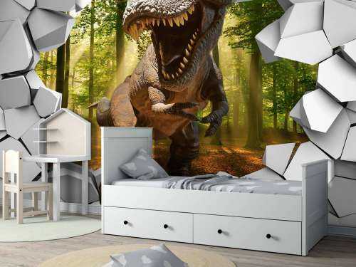 Dino i en vegg
