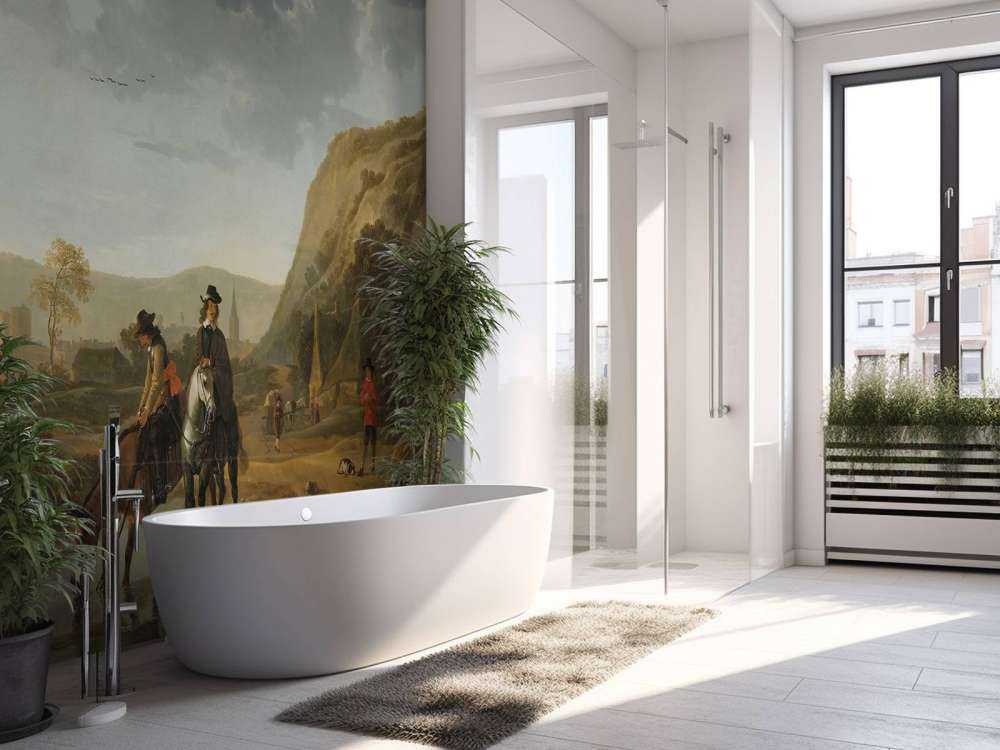 Elvelandskapp med ryttere