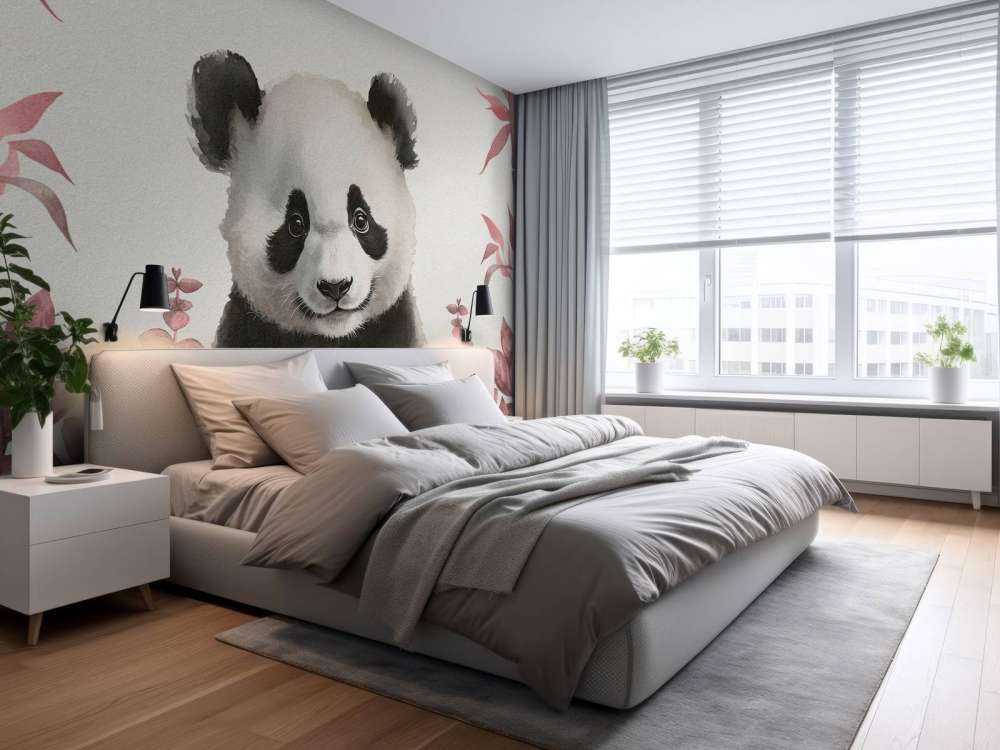 Pandaunge i jungelen rosa