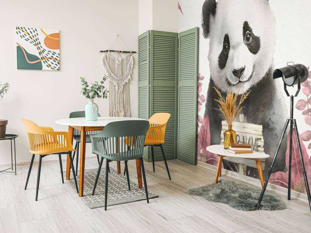 Pandaunge i jungelen rosa