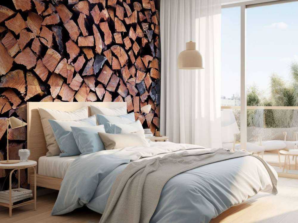 Flækket og stablet træ