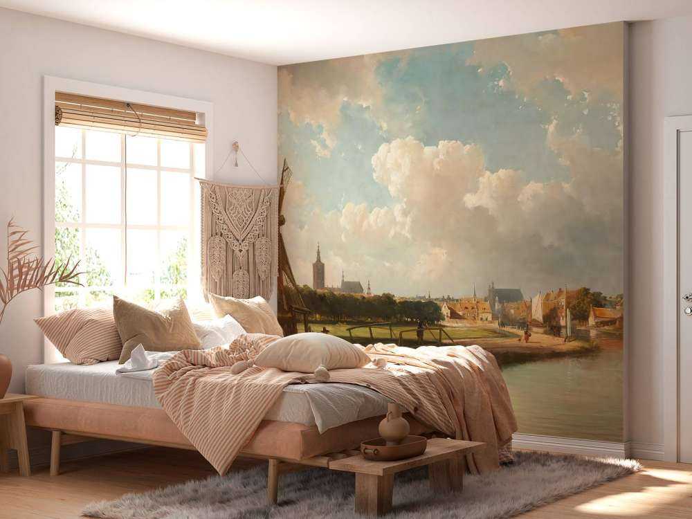 Udsigt over Haag fra Delft-kanalen i det syttende århundrøde