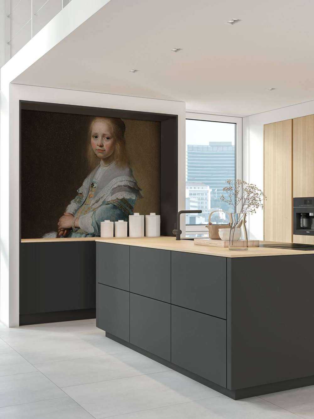 Portræt af en pige i blåt