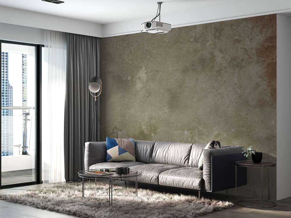 Gammel væg med forvitret stuk