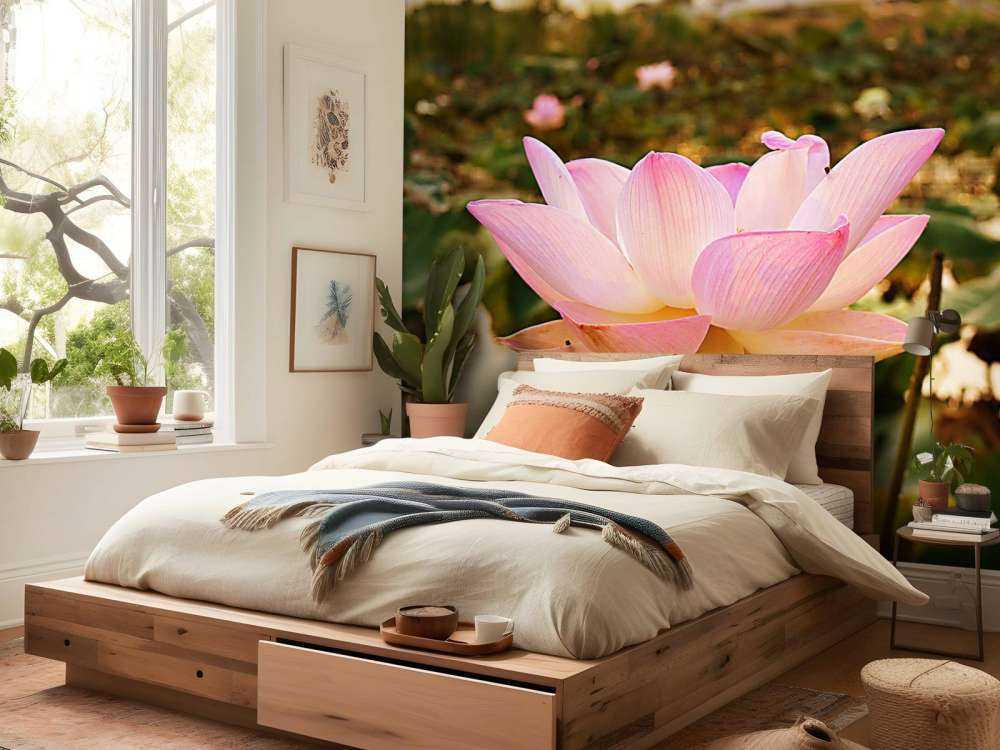 Lyserød lotusblomst