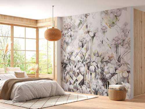 Kæmpe akvarel iris beige