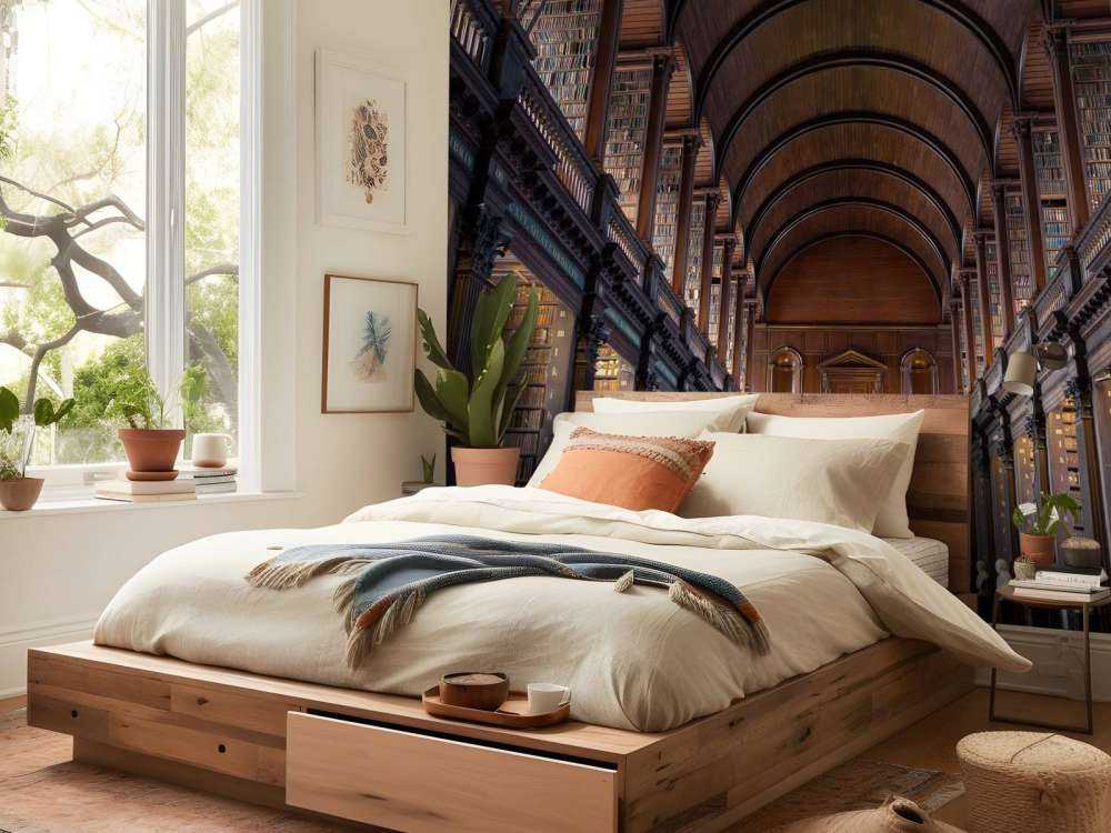 Klassisk bogsal med buer