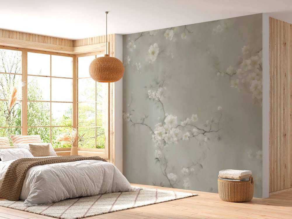 Skønne grene af blomster grøn