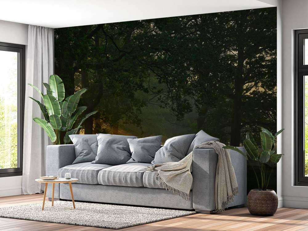 Endeløs sti med træer