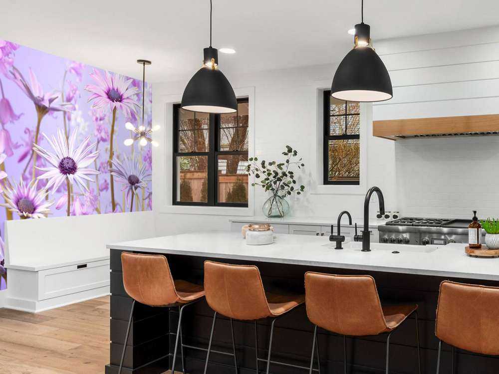 Farverige lilla blomster