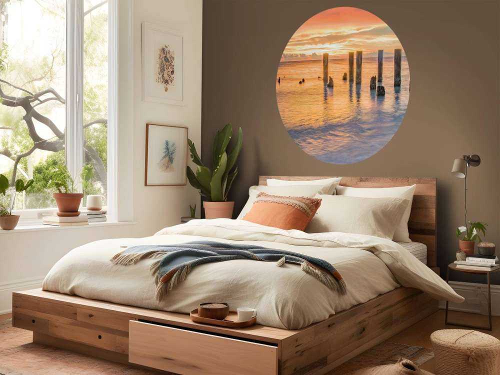 Roligt hav ved solopgang